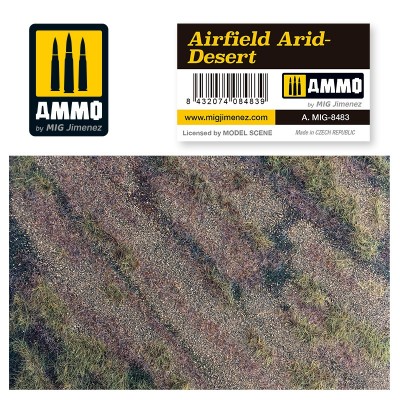 AIRFIELD MAT - ARID-DESERT ( 24.50X24.50 CM ) - AMMO MIG 8483